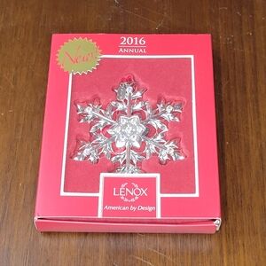Lenox Sterling Silver-Plated Snowflake Ornament (2016)